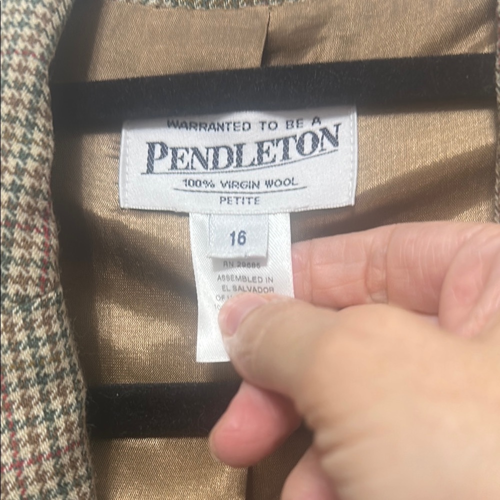 Pendleton Brown Blazer Classic Tailoring - image 7